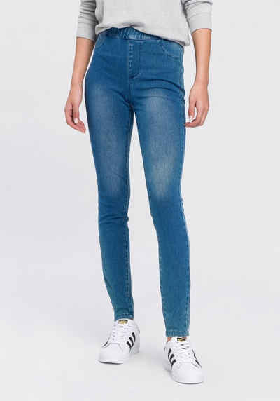 Arizona Jogg Pants High Waist in Denim-Optik