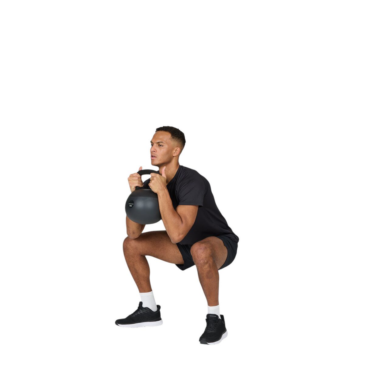 ENDURANCE Kettlebell Kugelhantel Silicone schwarz 16kg - 1 Stück