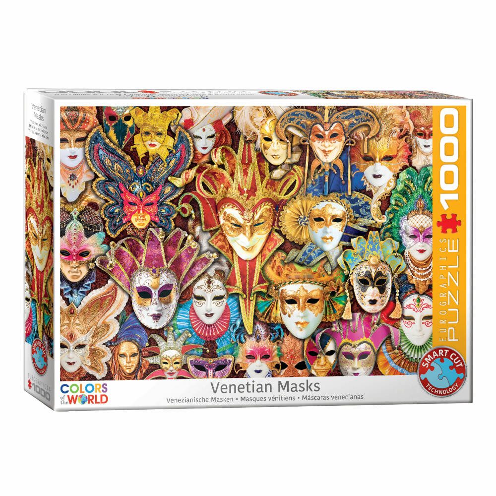 EUROGRAPHICS Puzzle Venezische Masken, 1000 Puzzleteile