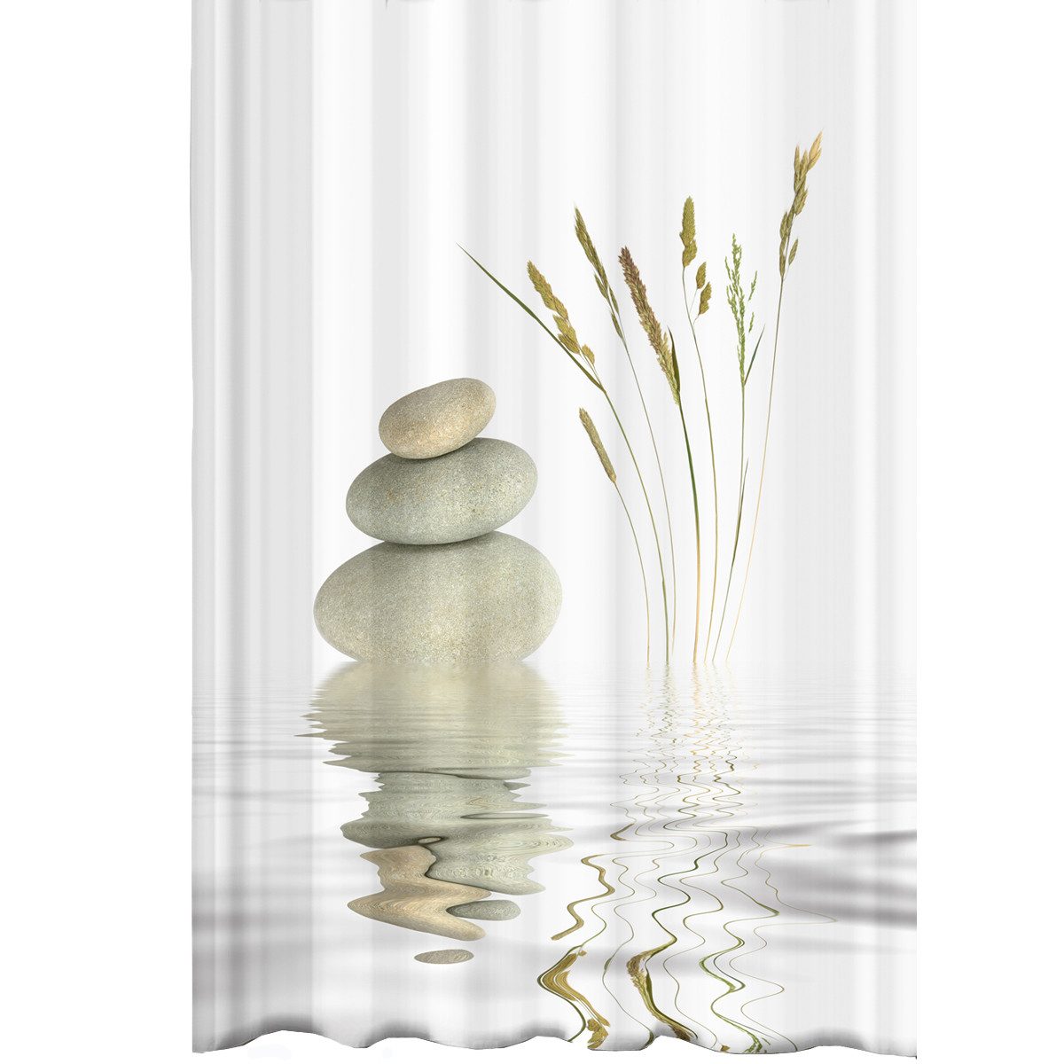 Ekershop Duschvorhang Qualität Textil Digitaldruck Massage Wellness Stone f günstig online kaufen