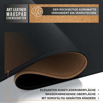 CSL Mauspad, XXL 800 x 400 x 3 mm Schreibtischunterlage, XXL Mousepad / Rutschfest