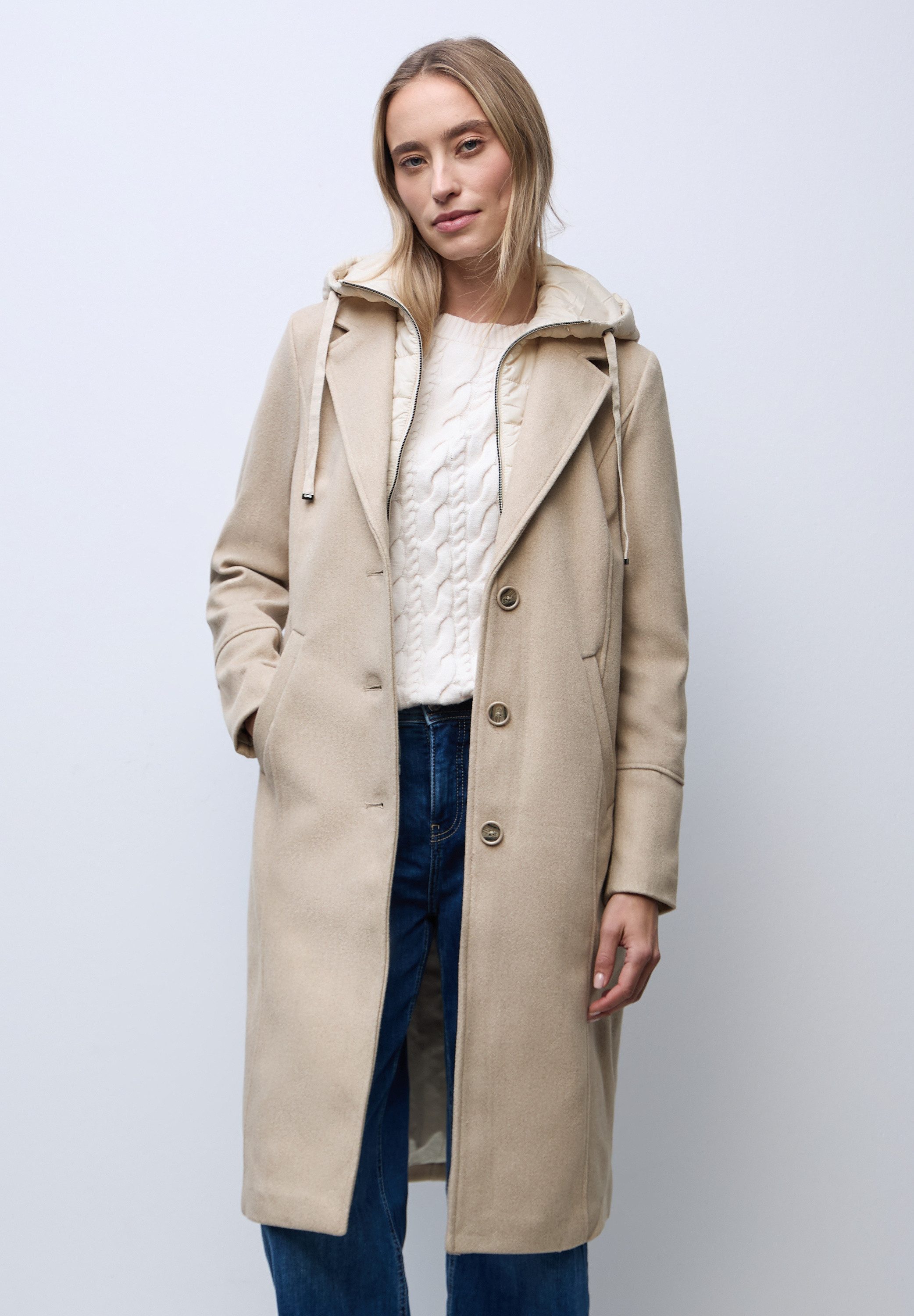 STREET ONE Langmantel mit Kapuze mit günstig online kaufen