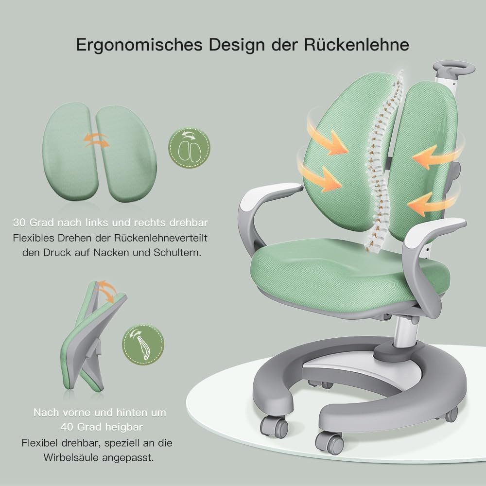 HOKO Kinderstuhl Höhenverstellbarer, mitwachsender Kinder Stuhl (Ergo Study günstig online kaufen