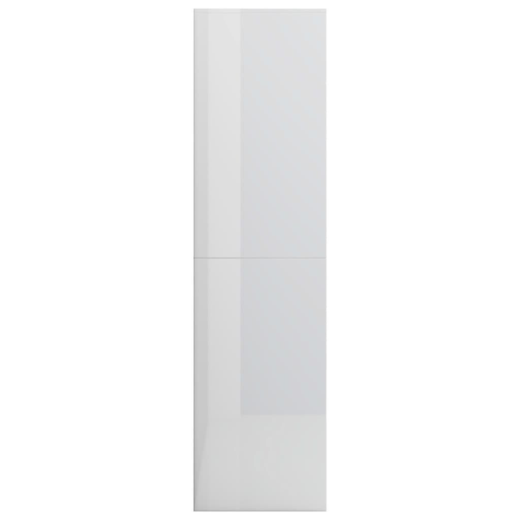 Bücherregal/Raumteiler Hochglanz-Weiß Bücherregal furnicato 155x24x160 cm