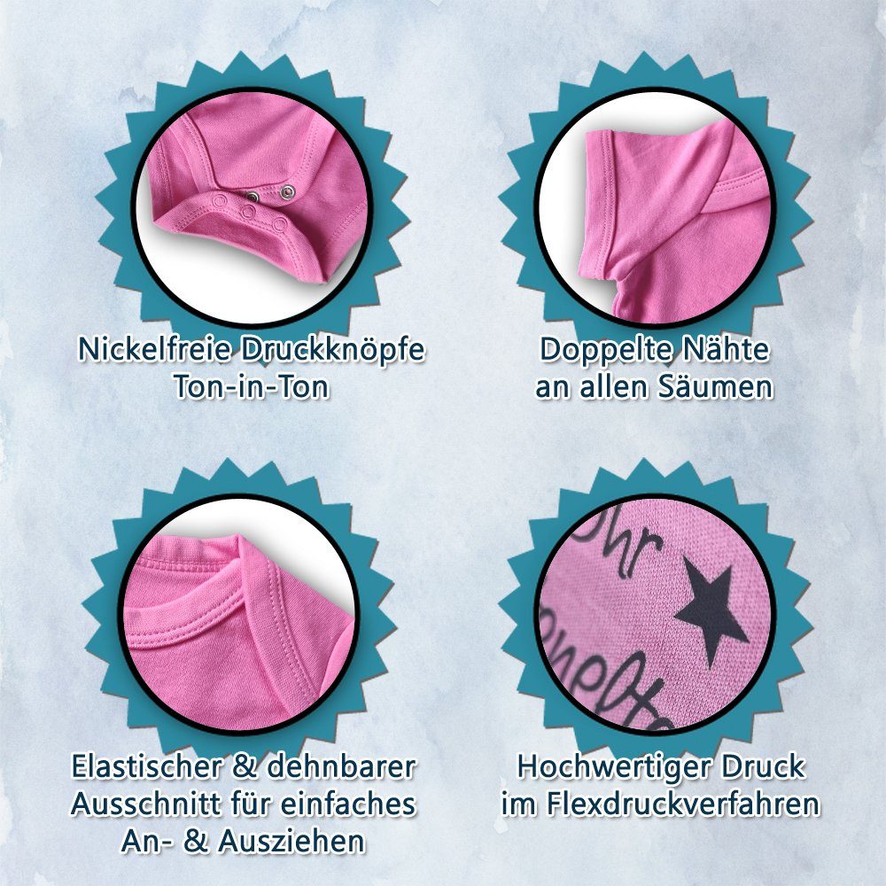 G-graphics Kurzarmbody Meine Preisliste – Halten, Drücken, Küssen, Windeln wechseln Baby Body mit Spruch / Motiv / Aufdruck • zur Geburt / Babyparty