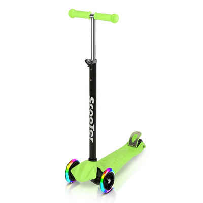 Gimisgu Scooter Kinderroller Tretroller Cityroller LED Räder Höhenverstellbar
