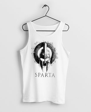 Neverless Tanktop Herren Tank-Top Aufdruck Sparta Helmet Krieger Warrior Spartahelm Fitness Muskelshirt Muscle Shirt Neverless® mit Print