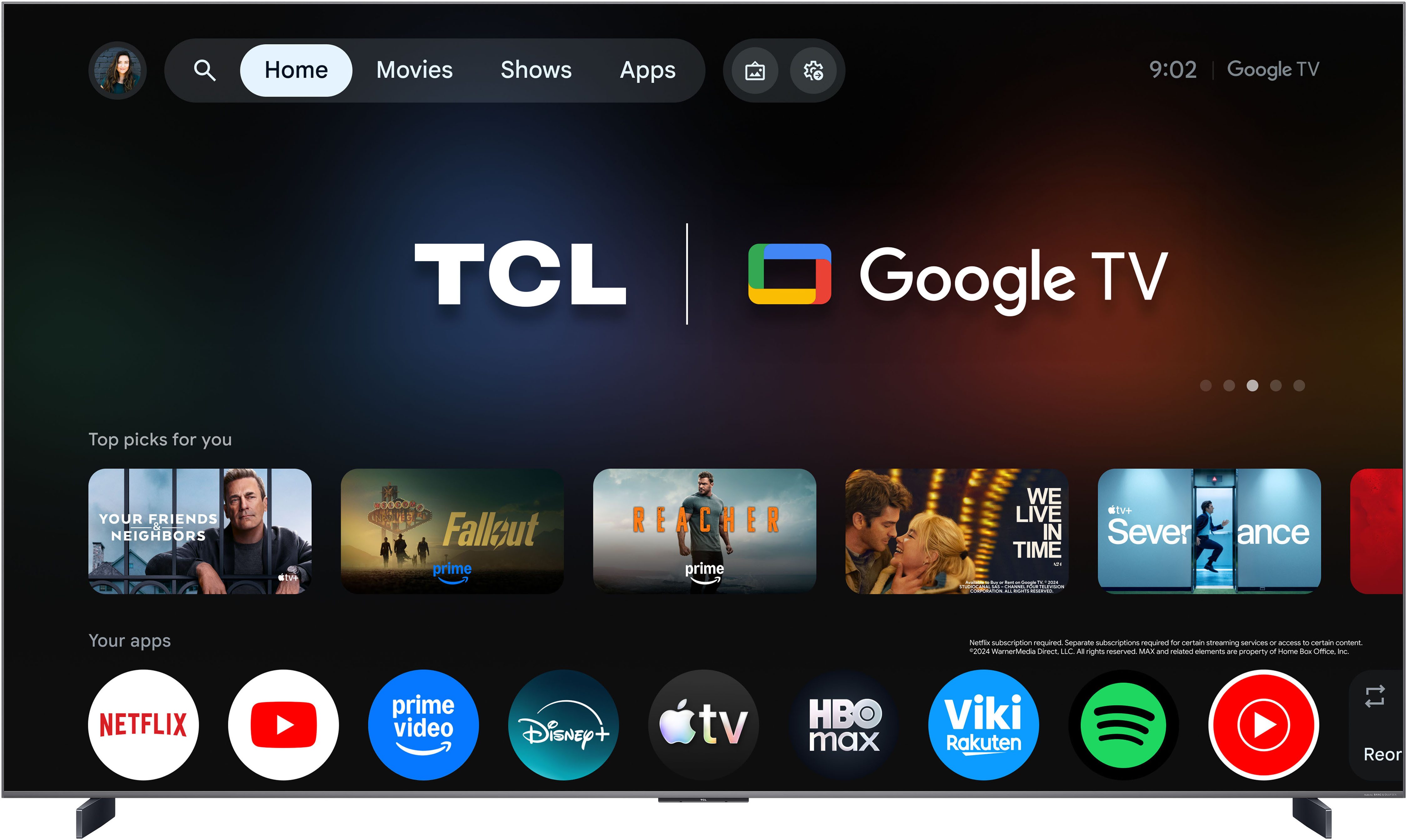 TCL 98C8LX1 Mini-LED-Fernseher (248 cm/98 Zoll, 4K Ultra HD, Google TV, SQD-Mini LED, HDR 6000 Nits, 100%BT.2020, 144Hz, AiPQ Pro,Dolby Vision)