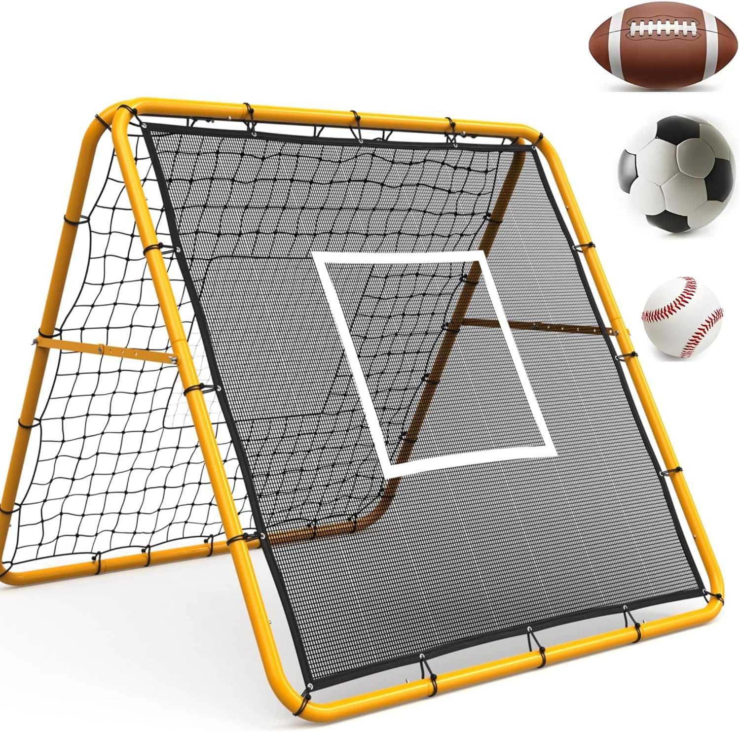GarveeMore Rebounder 120x120cm Rückprallwand Kickback für Fußball, Baseball, Softball