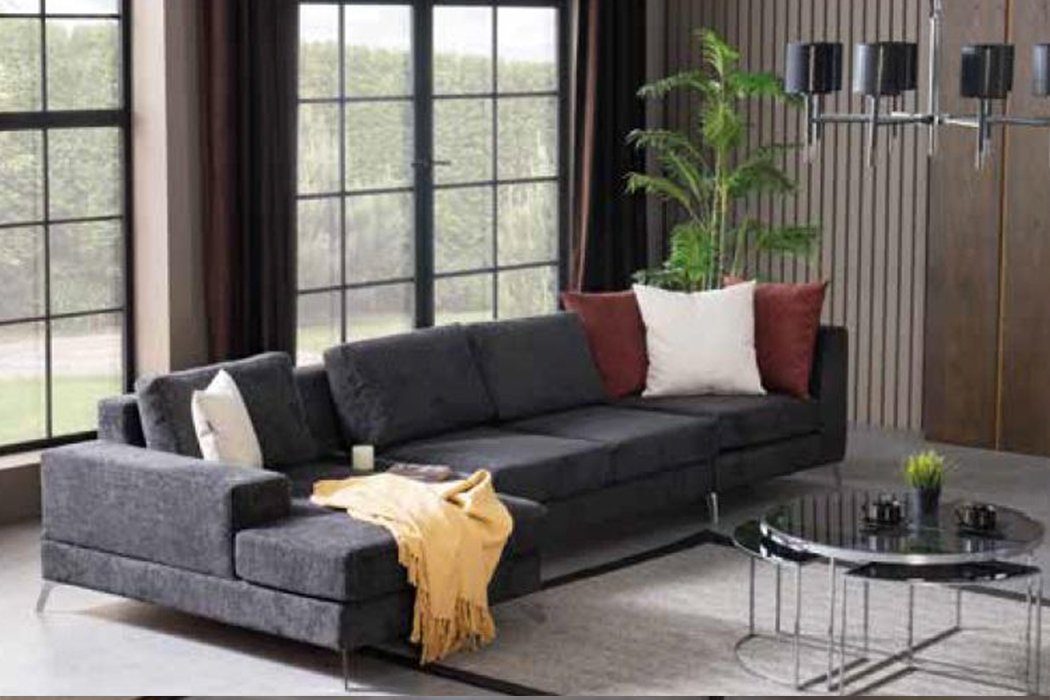 Polyester Design Wohnzimmer Ecksofa, L-Form Ecksofa Sofa Sofas Stoff JVmoebel Luxus xxl