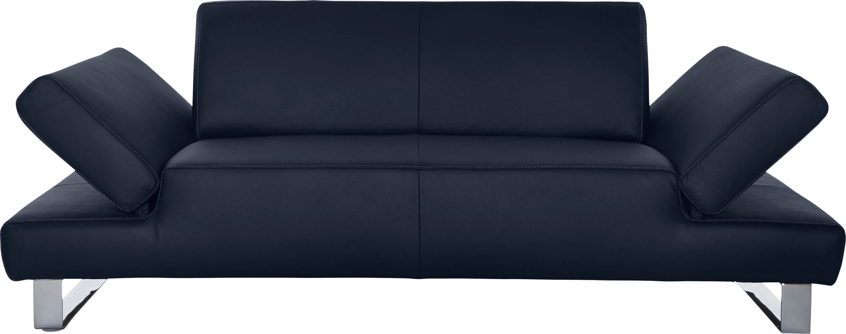 W.SCHILLIG 2-Sitzer taboo, mit Übertiefe, inklusive Armlehnenverstellung, mit Kontrastnaht blau Z59