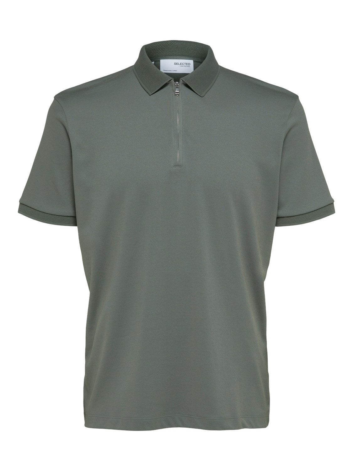 Poloshirt SLHFAVE ZIP SS POLO NOOS