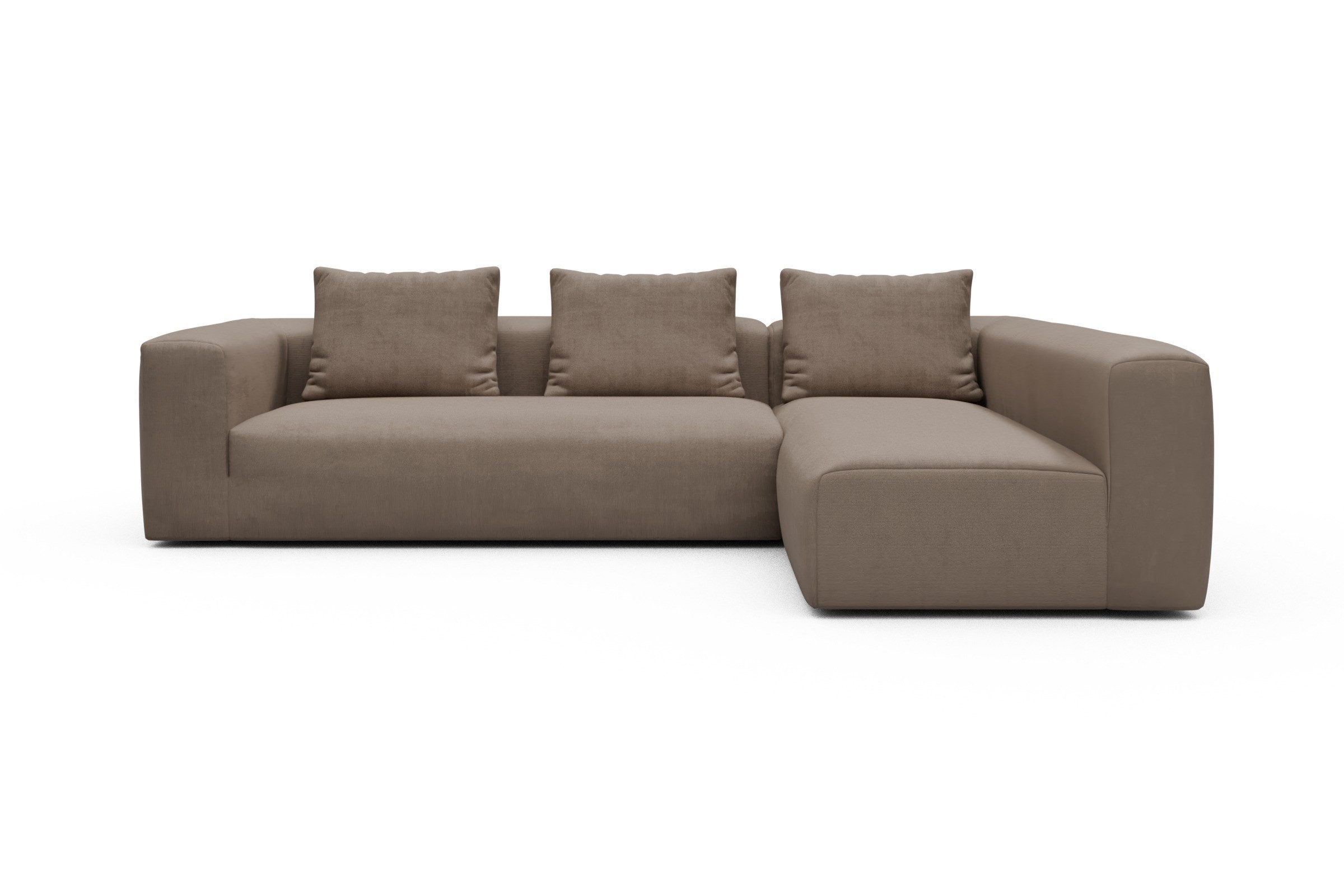 moebelfaktor Ecksofa Fred 2x 2,5-Sitzer, Modular, tief, komfortabel, breite Armlehnen