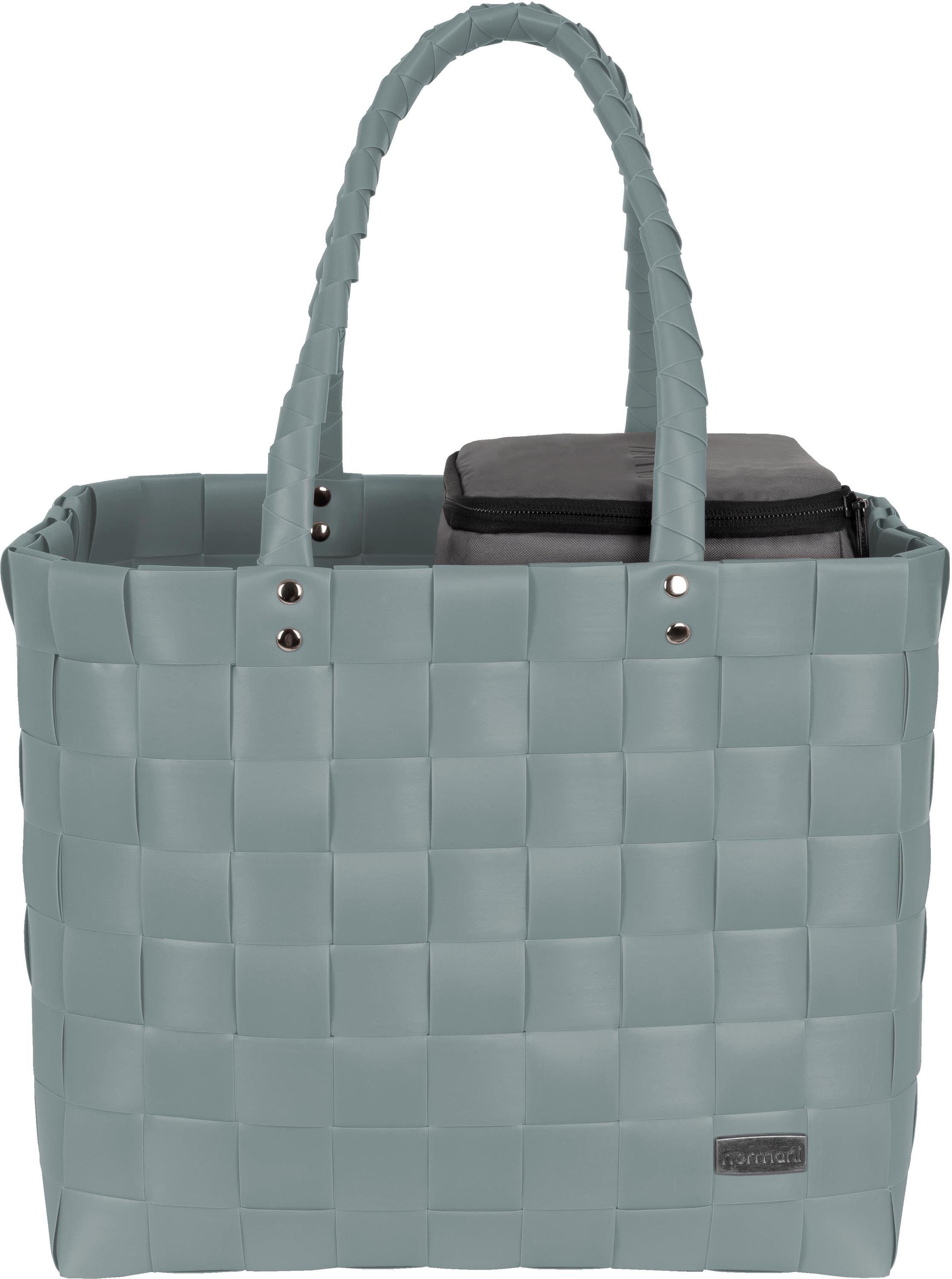 normani Einkaufskorb Flechtkorb mit kleiner Kühltasche, 20 l, Einkaufskorb mit kleine Kühlbox