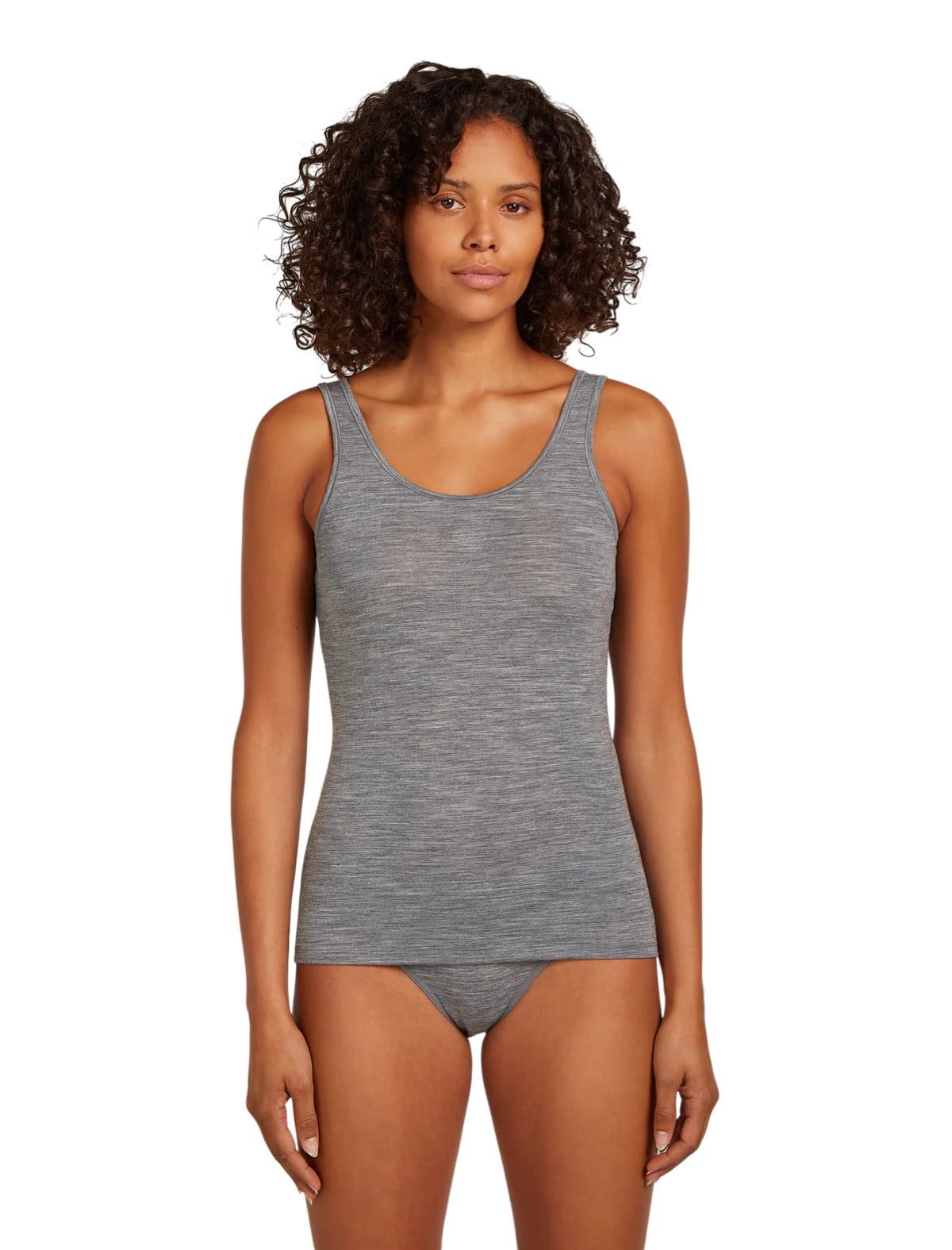 Icebreaker Tanktop Unterwäsche Tank Top Siren - Merinowolle - grau Damen