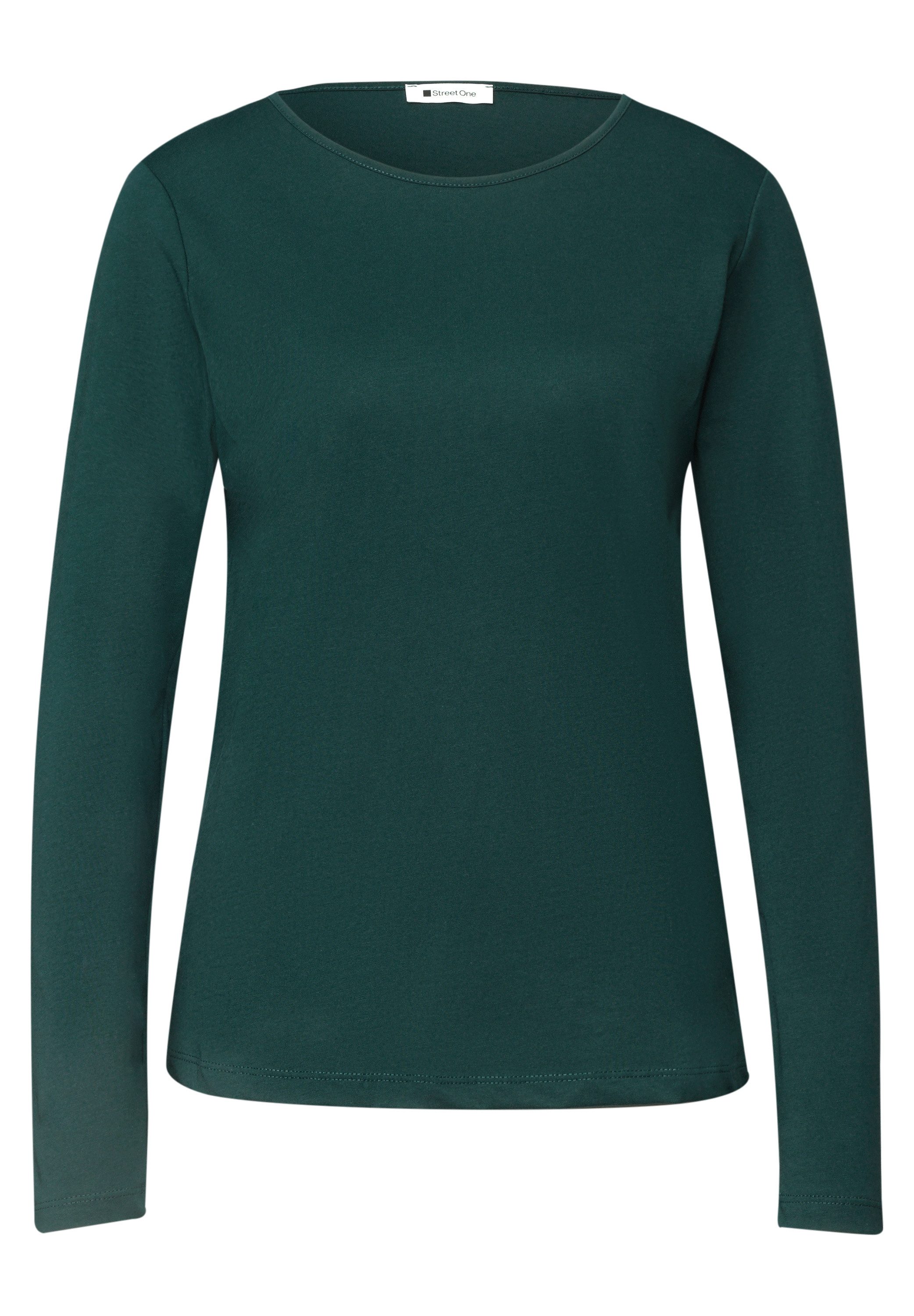 STREET ONE Langarmshirt in Unifarbe – Bild 4 von 5