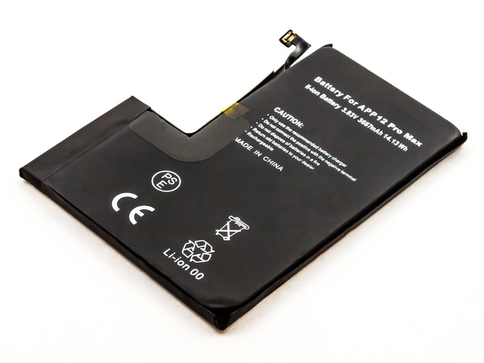 MobiloTec Akku kompatibel mit Apple iPhone 12 Pro Max Akku Akku 3650 mAh (1 St)