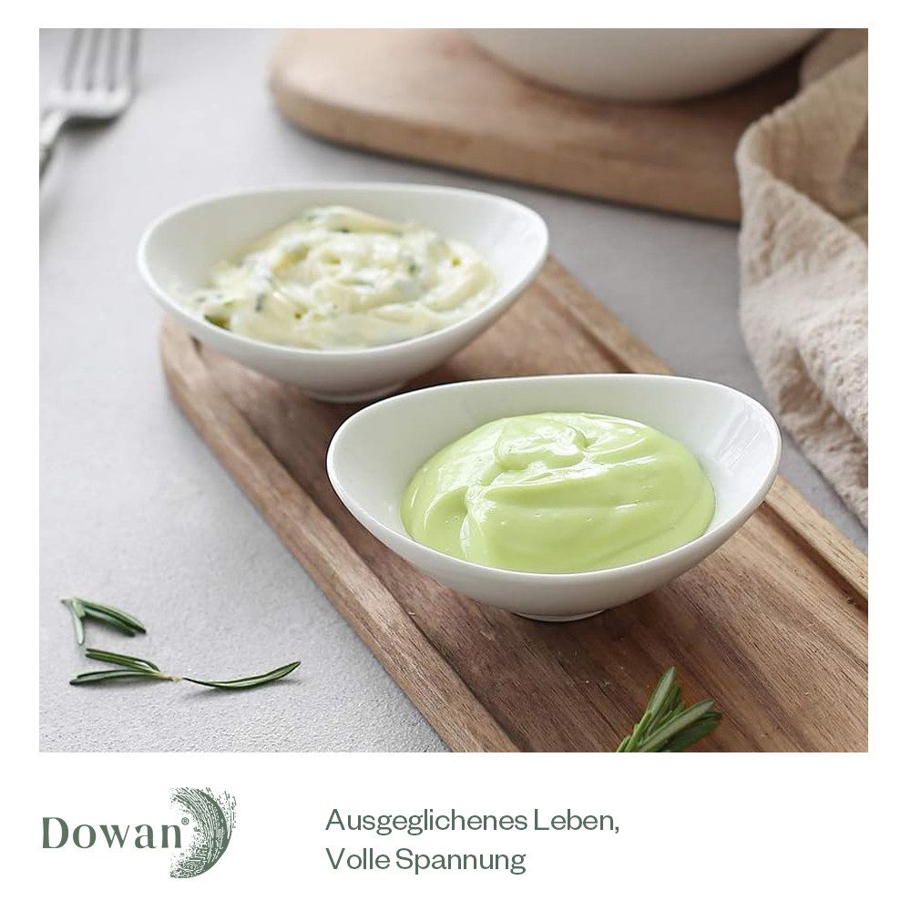 Dowan Dipschale Keramische Dip-Schalen, 90 ml, Weiß, (8-tlg)