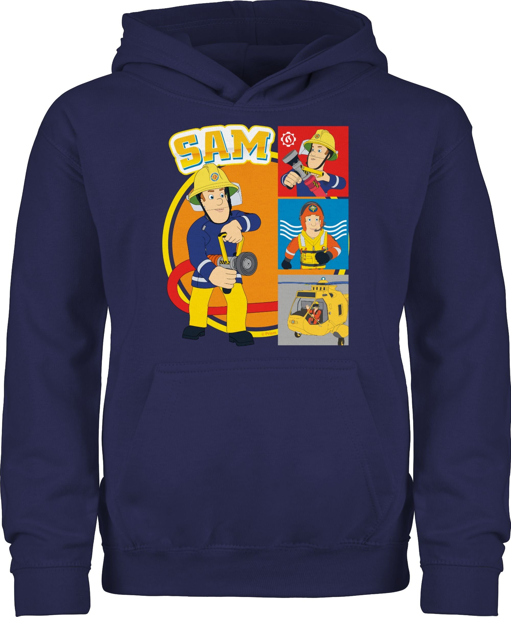 Shirtracer Hoodie Sam Feuerwehrmann Sam Mädchen 1 Navy Blau