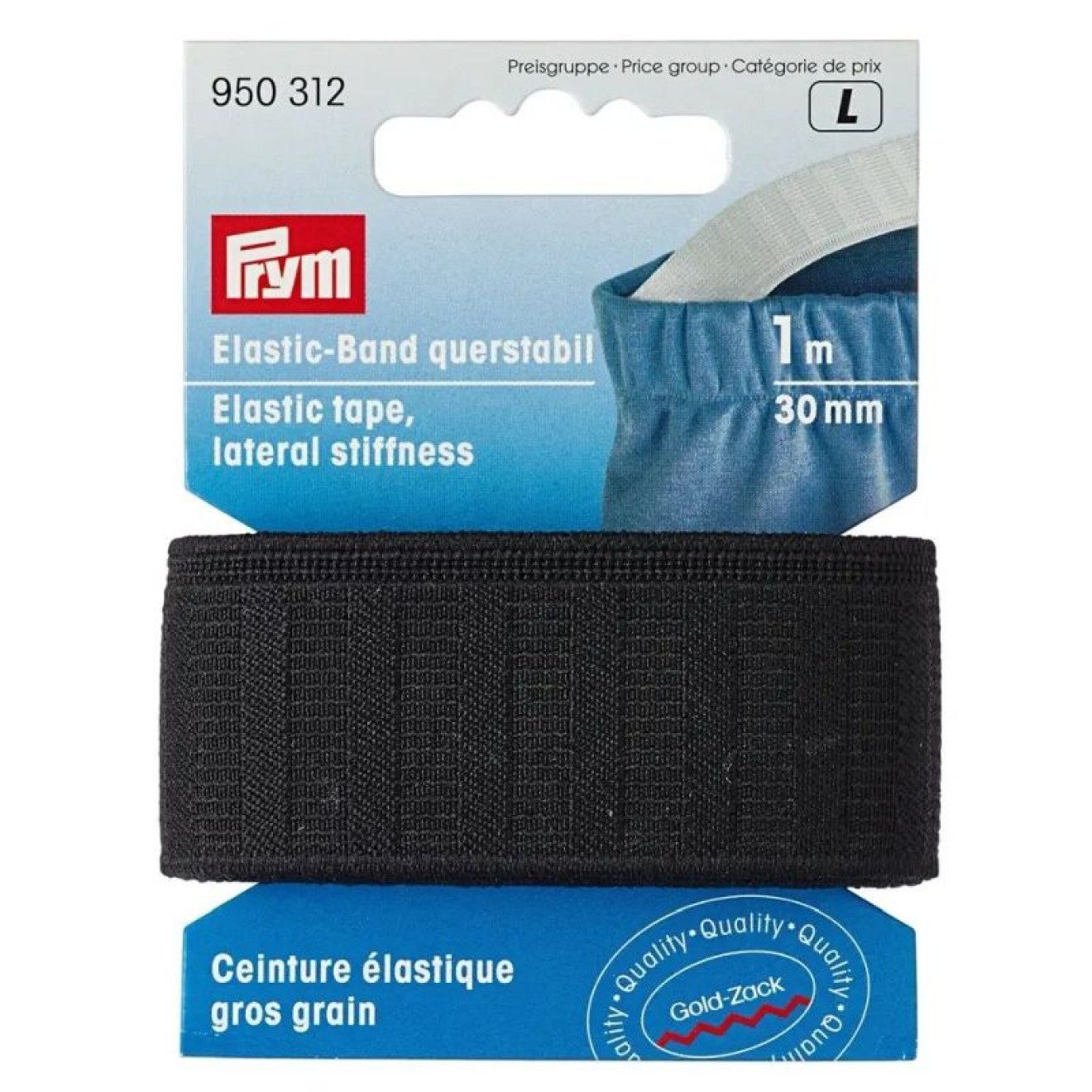 Stricknadeln Elastic-Band Mieder 30 mm schwarz 1 m