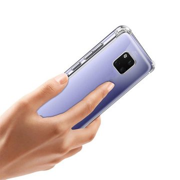 CoolGadget Handyhülle Anti Shock Rugged Case für Huawei Mate 20 Pro 6,4 Zoll, Slim Cover Kantenschutz Schutzhülle für Mate 20 Pro Hülle Transparent