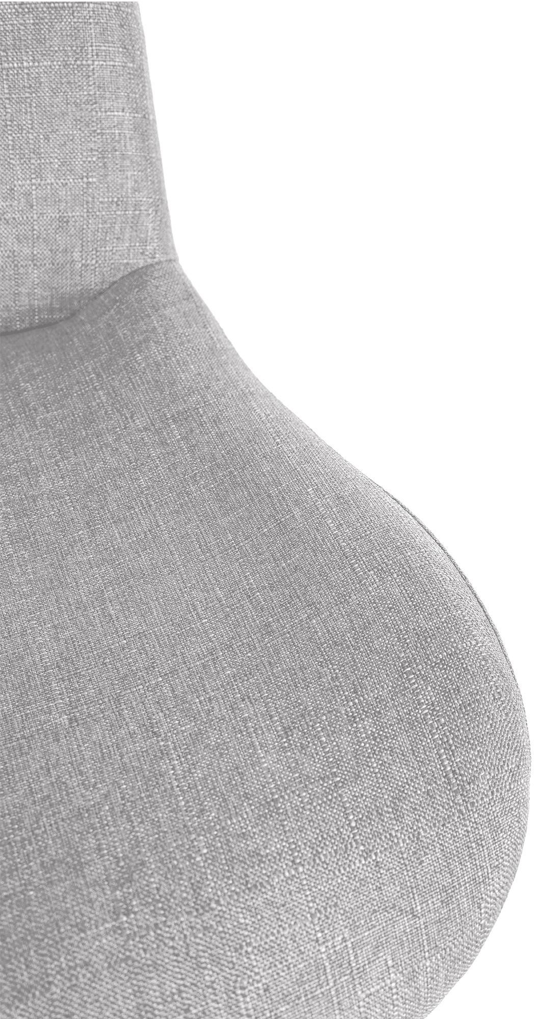 CLP Barhocker Solon, Samt- oder Stoffbezug, weißes Metall