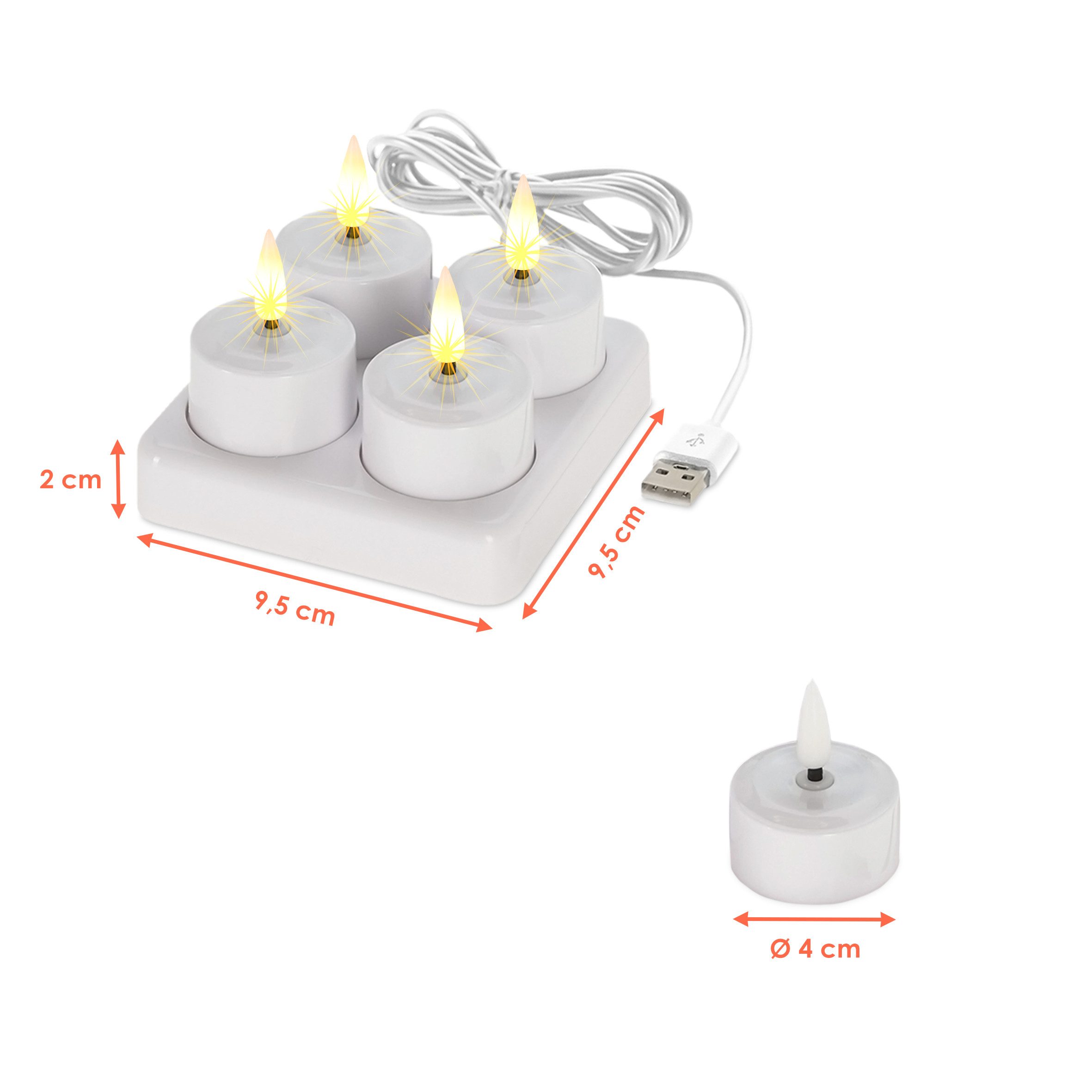 Spetebo Teelicht LED wiederaufladbar mit Ladestation (8er Set, 1-tlg., Küns günstig online kaufen