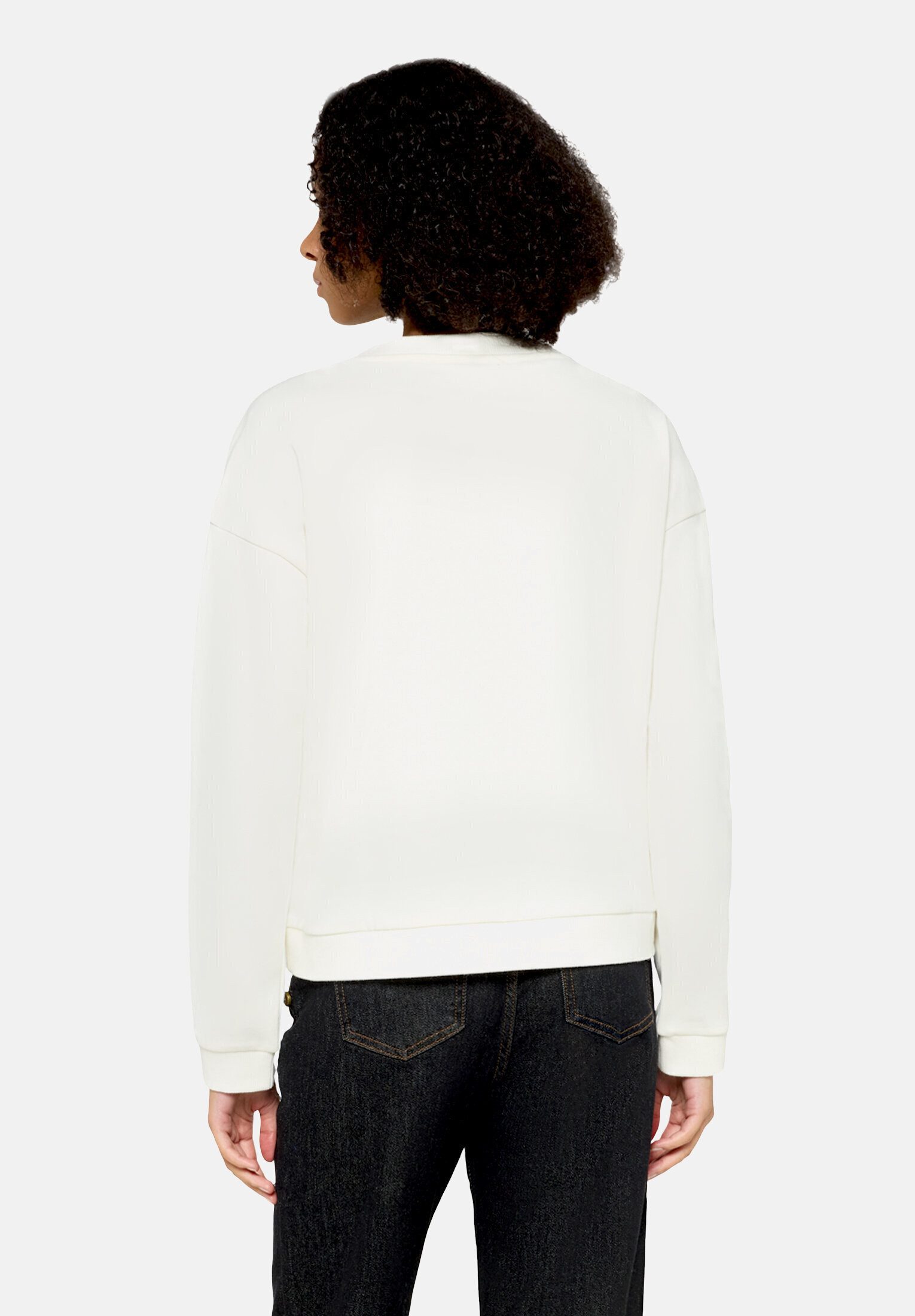 Cartoon Sweatshirt Damen mit Rippbündchen