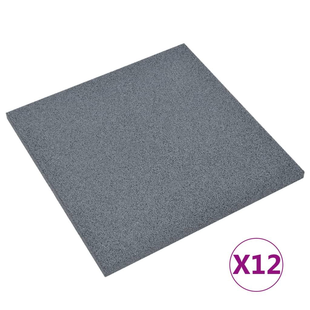 vidaXL Teppichboden Fallschutzmatten 12 Stk. Gummi günstig online kaufen