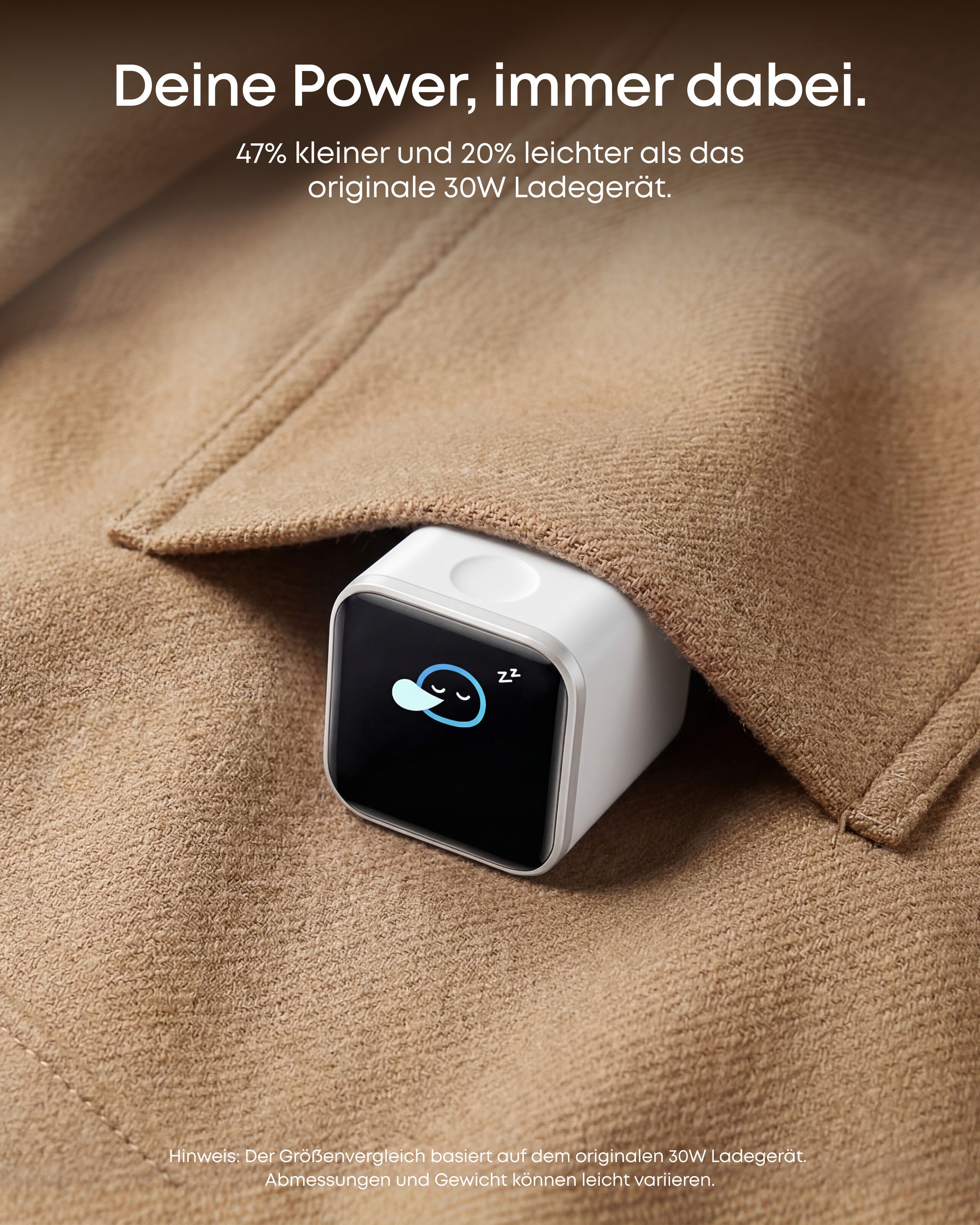 Anker Anker Nano 45W USB C Ladegerät mit Smart Display für iPhone Schnelllade-Gerät (GaN Ladegerät für iPhone 17 Pro Max iPhone 17/16/15 Serie) – Bild 5 von 5