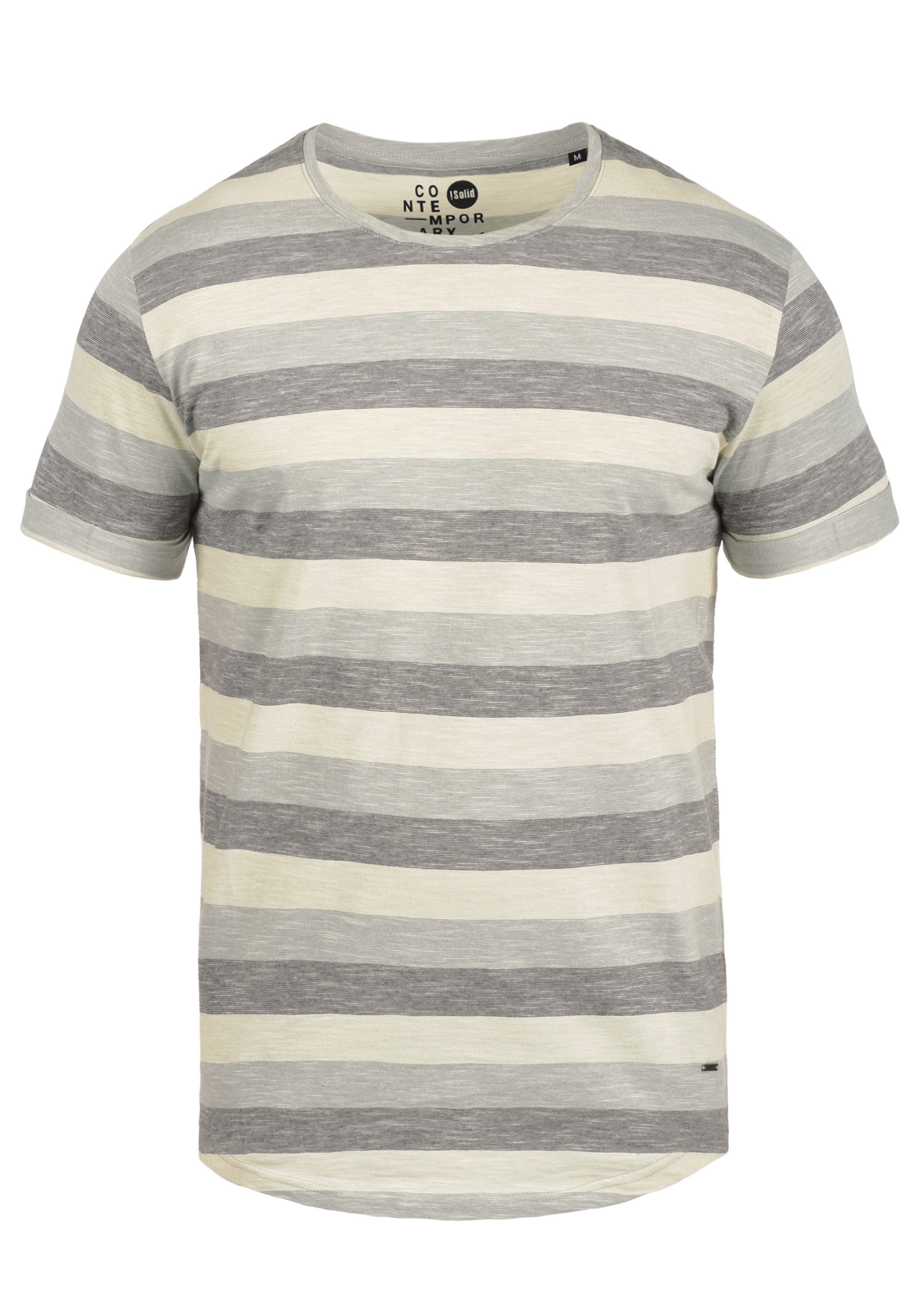 !Solid Rundhalsshirt SDThicco Kurzarmshirt mit Streifen