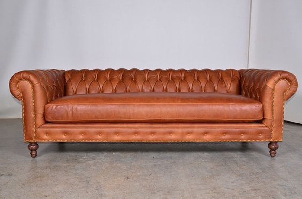 JVmoebel Chesterfield-Sofa Big Sofa Chesterfield Polster in Grau, 4-Sitzer, 1 Teile, Made in Europa
