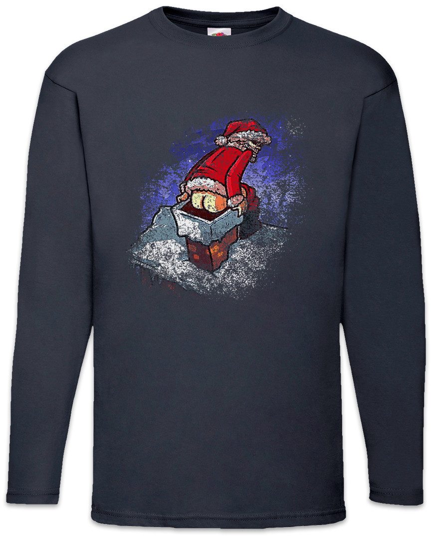 Urban Backwoods Langarmshirt Santa Chimney Langarm T-Shirt Bad Weihnachtsmann Santa X-Mas Christmas (1-tlg) Clause Weihnachten Let it