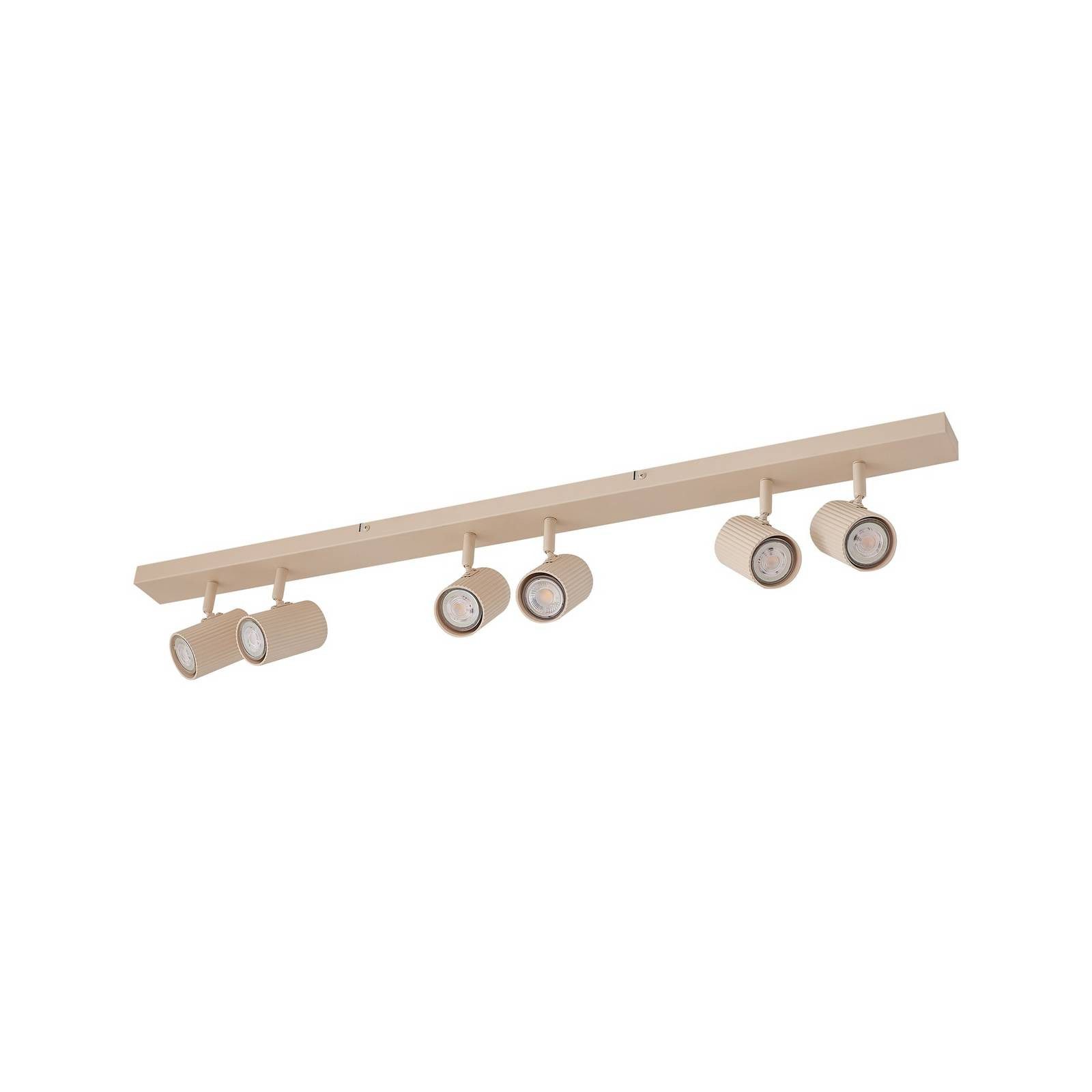 Lindby Deckenstrahler Kardis, Metall, Creme IP20, 6 x 10 W LED günstig online kaufen