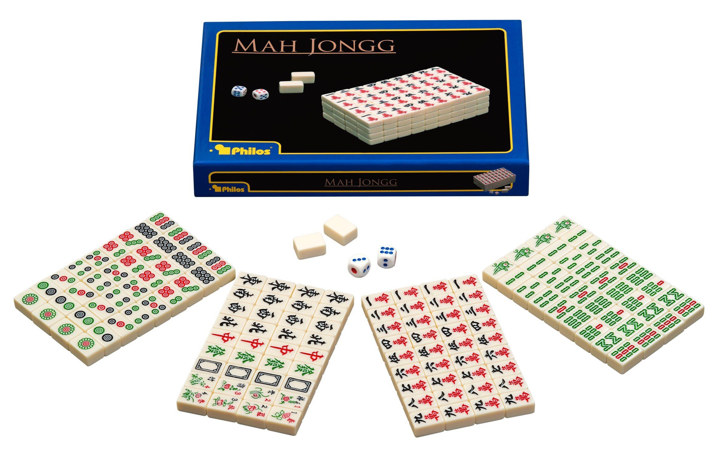 Philos Spiel Philos 3262 - Mah Jongg, klein, ohne arabische Zahlen