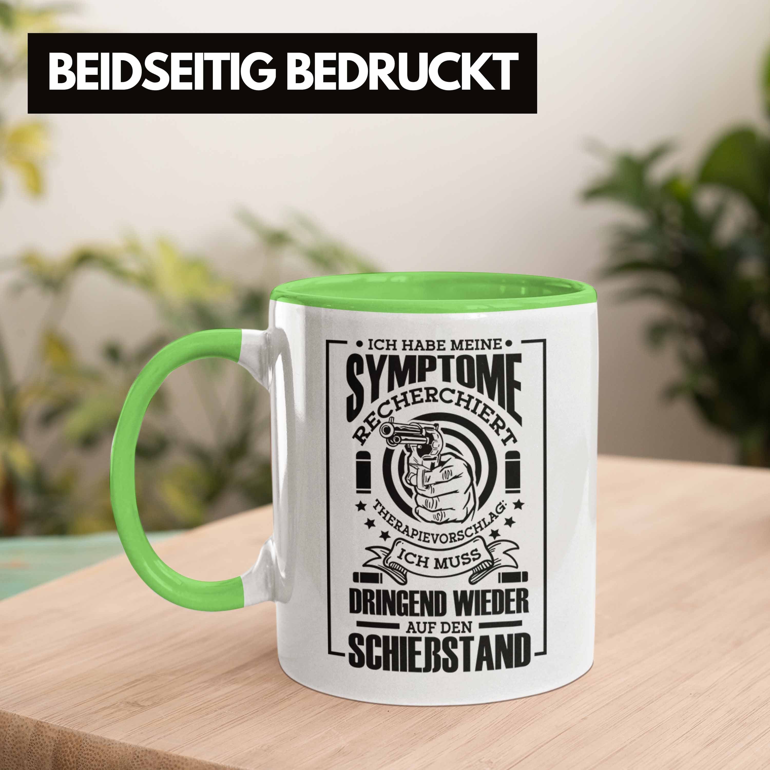 Trendation Tasse Lustige Sportschützen Ich Wi Geschenk Schießen-Tasse Dringend für Grün Muss