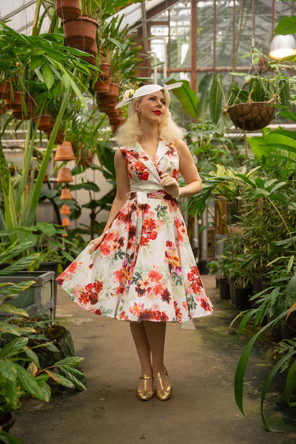 Hearts & Roses London A-Linien-Kleid Adelyn Floral Retro Vintage Fit-N-Flar günstig online kaufen