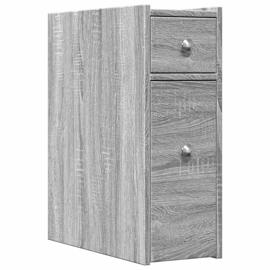 vidaXL Fächerschrank Badschrank Schmal mit Rollen günstig online kaufen
