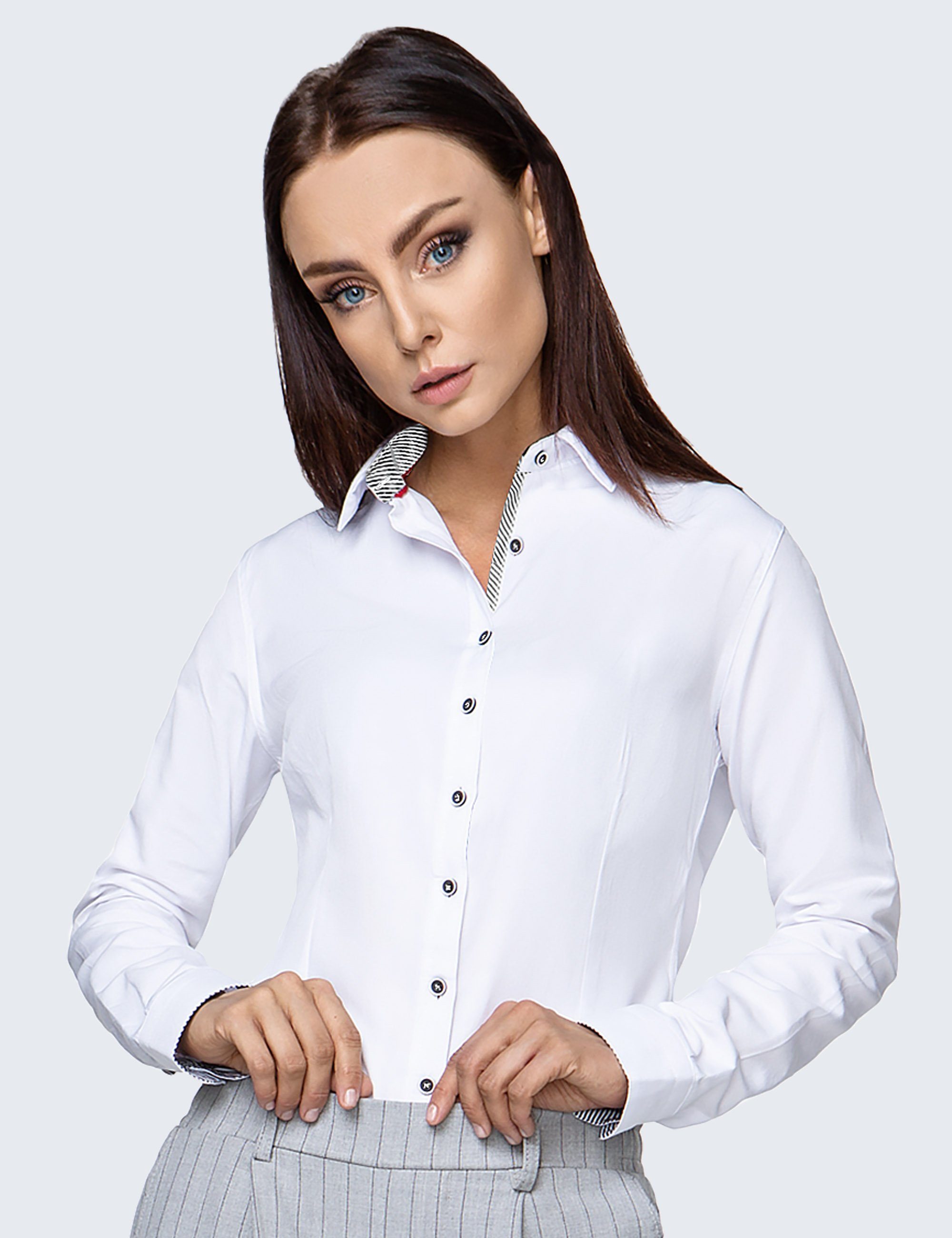 HEVENTON Hemdbluse Oxford Elegant Business 100% Baumwolle