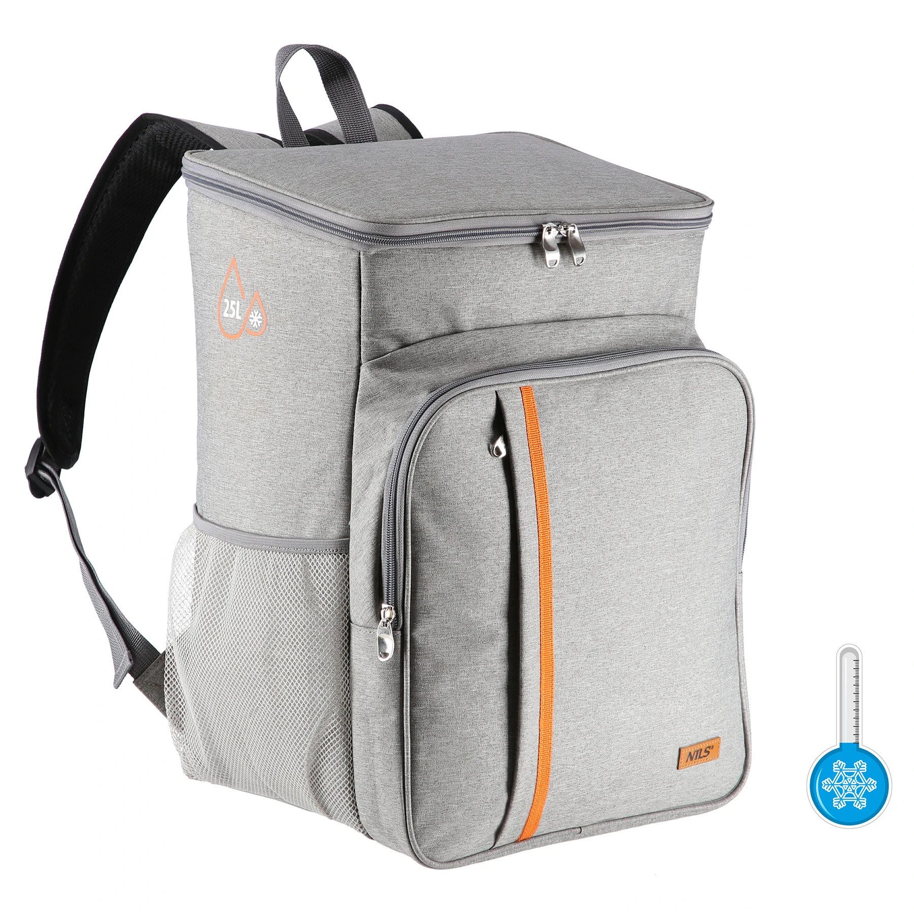 Kühltasche Thermotasche Kühltasche 25 Liter Rucksack grau