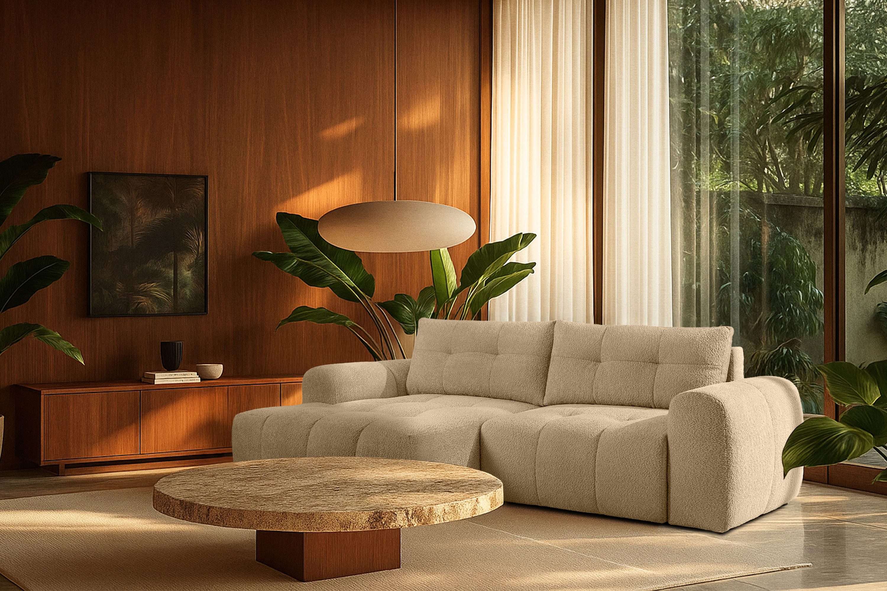 KONSIMO® Ecksofa RAVIA mit Schlaffunktion, Modern-Stil, günstig online kaufen