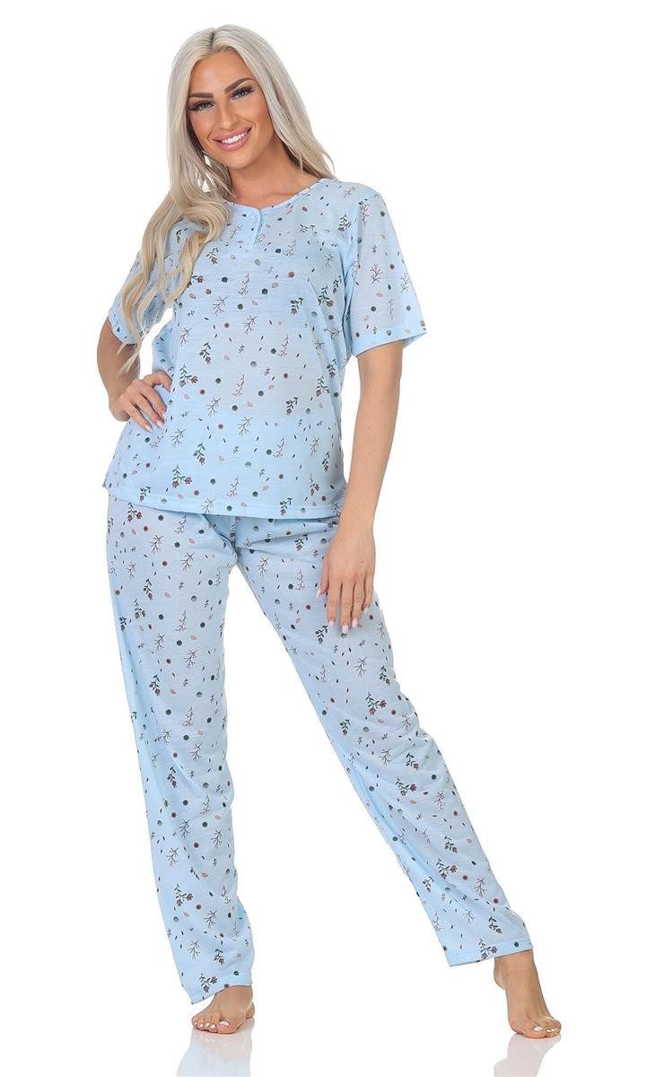 EloModa Pyjama Damen Pyjama zweiteiliger Schlafanzug Pyjama-Set, M L XL 2XL (2 tlg)