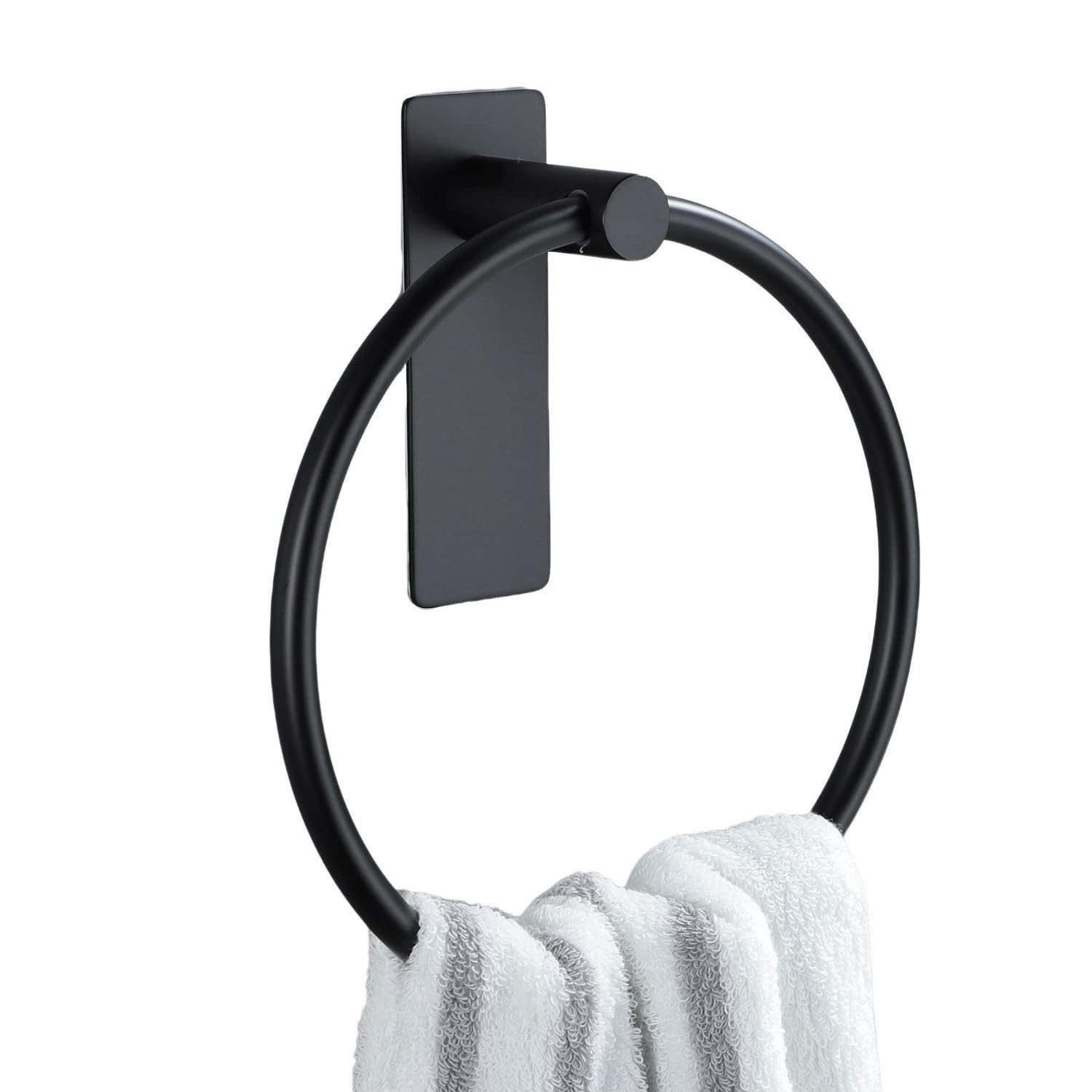 Agger Handtuchring Handtuchhalter aus Edelstahl, Ohne Bohren Handtuchstange, Handtuchhalter Ring für Küche und Badezimmer
