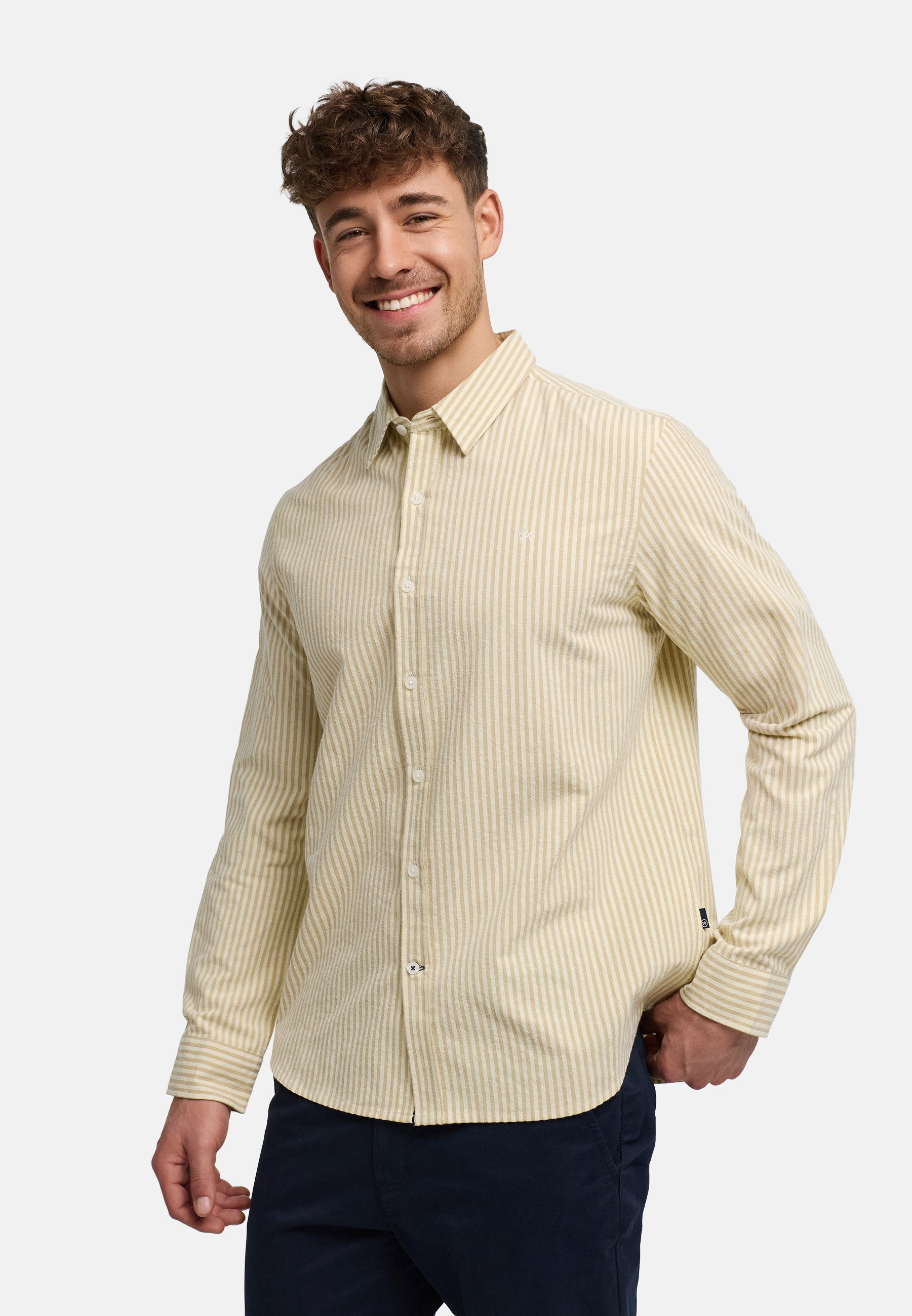 Kronstadt Streifenhemd Herren KSTanner ls shirt Herrenhemd