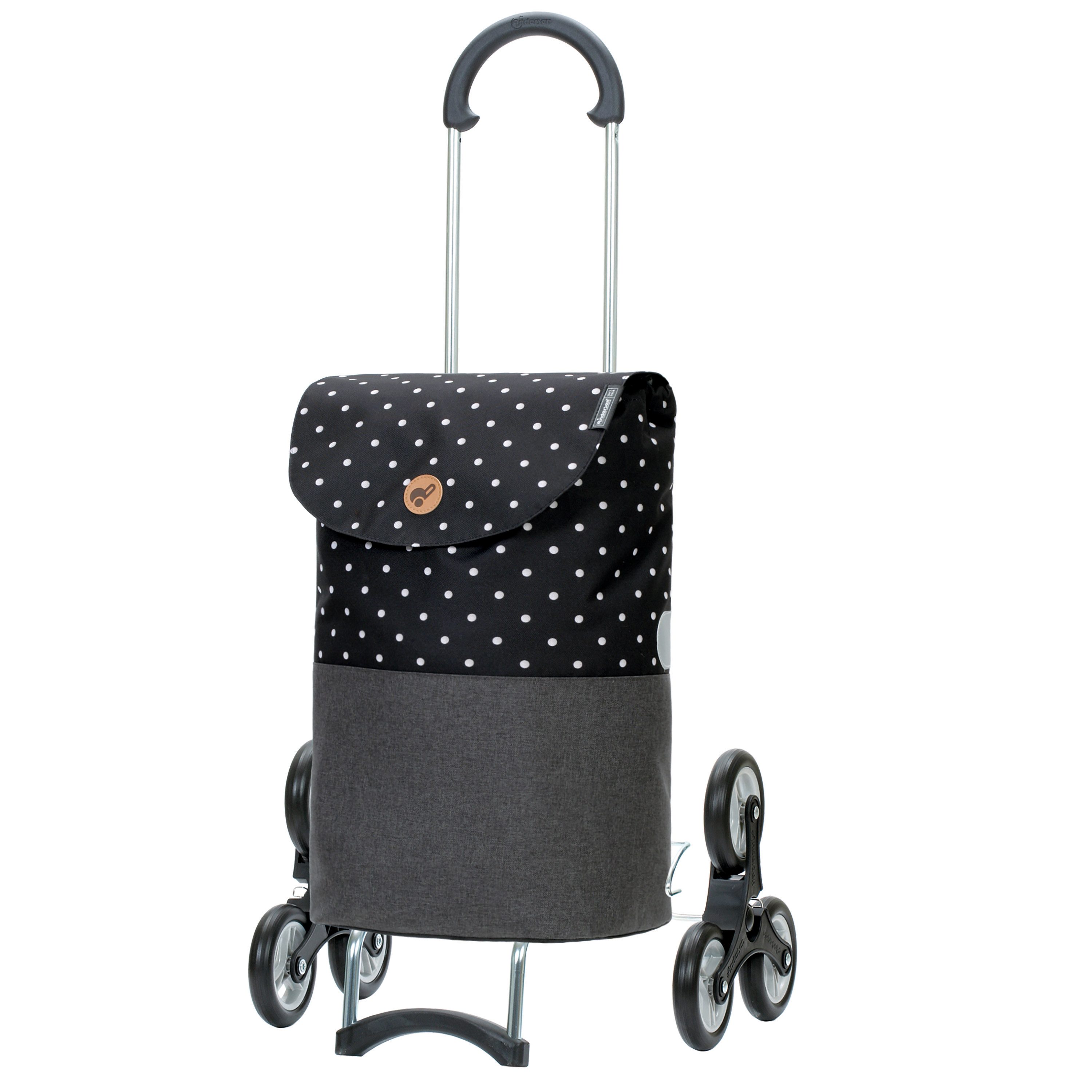 Andersen Einkaufstrolley Treppensteiger Scala Shopper Duko schwarz, belastbar bis 40kg, wasserabweisend