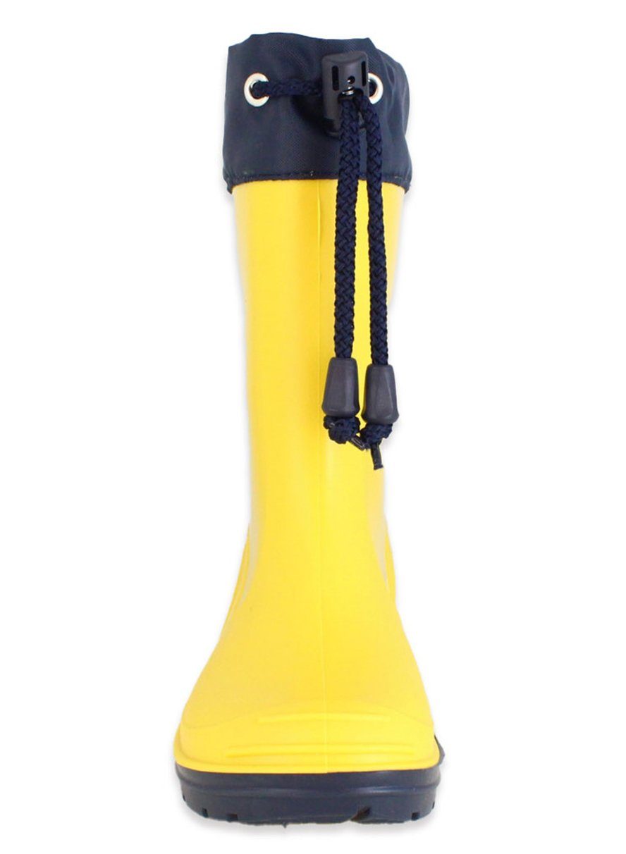 Gummistiefel Allrounder, Größen schmale wasserdicht, in Beck und Jungen robuster Passform, gelb vielen Farben Innensohle Regenstiefel (für erhältlich) Mädchen, herausnehmbare und