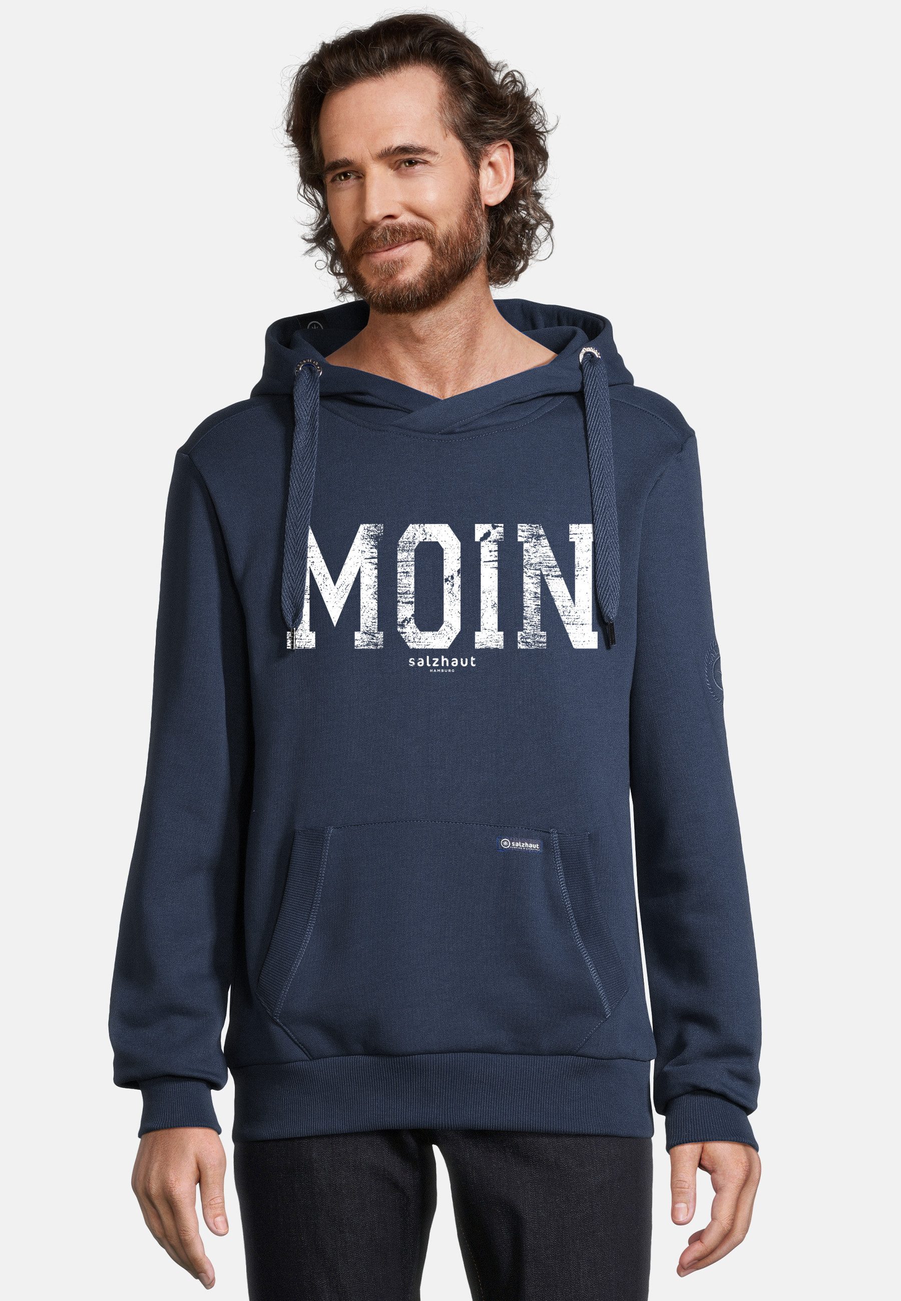 salzhaut Hoodie HEFF - MOIN Herren normale Passform salzhaut Kapuzenpullover – bequemer Fit und nordisch klares Design