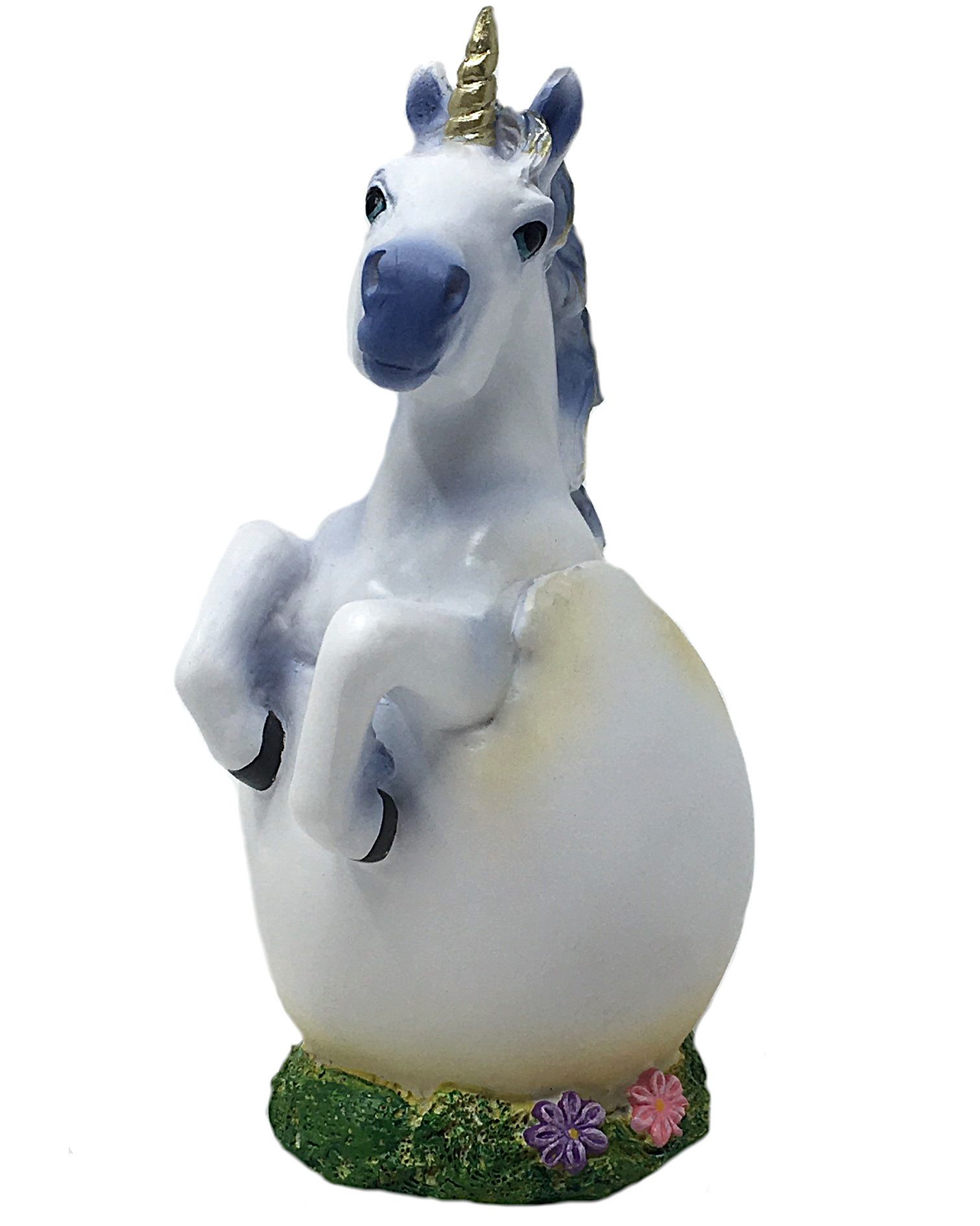 MystiCalls Dekofigur Einhorn schlüpft aus Ei Figur Fantasy Einhorn Baby (1 St), Höhe ca. 14,00 cm