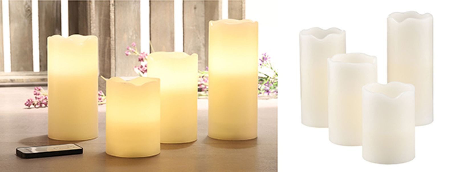 Gravidus LED-Kerze 4er LED Kerzen flammenlos mit Fernbedienung