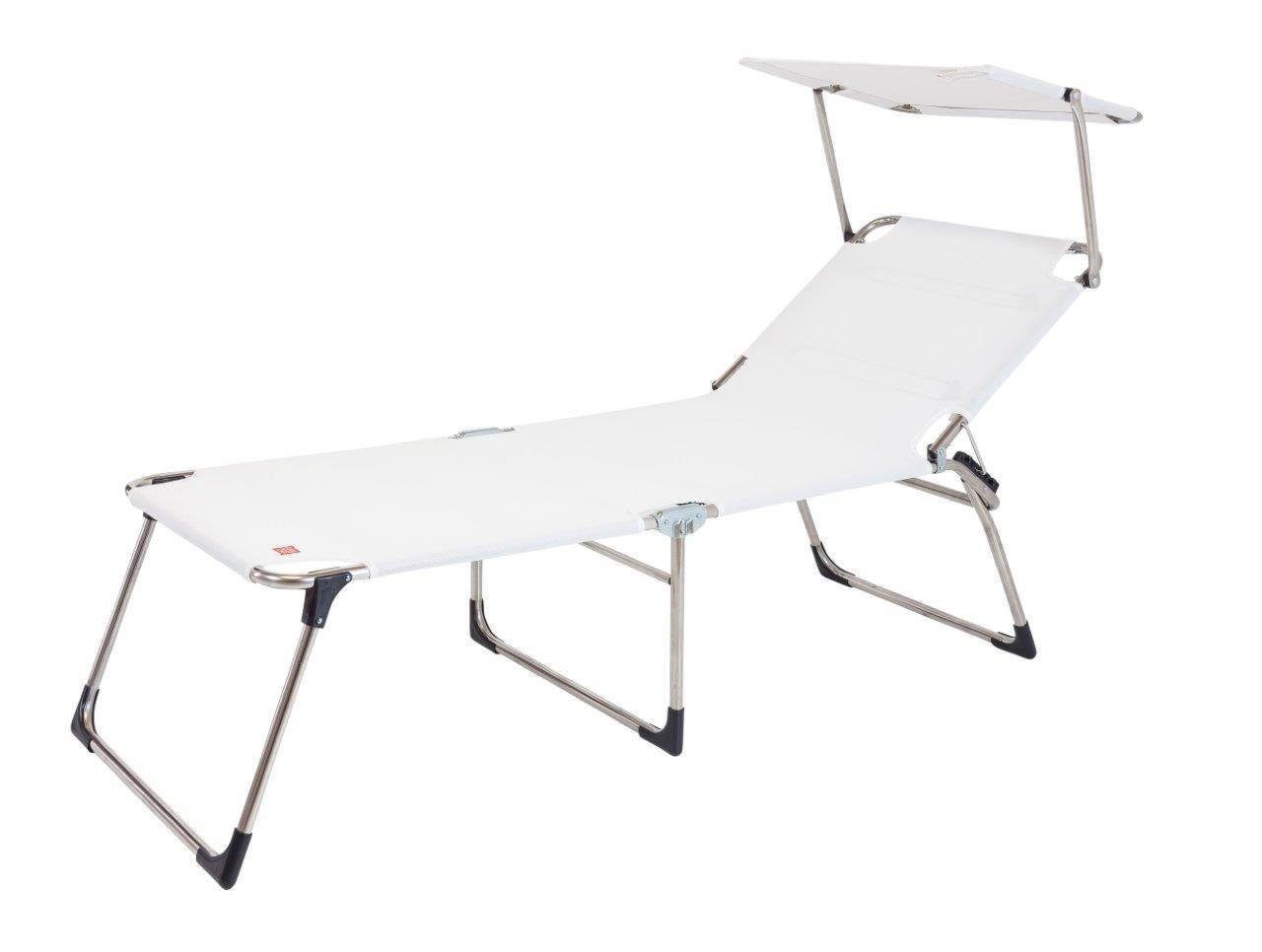 Fiam Gartenliege AMIGO FOURTY SUN in Weiß Sonnenliege Gartenliege mit Dach